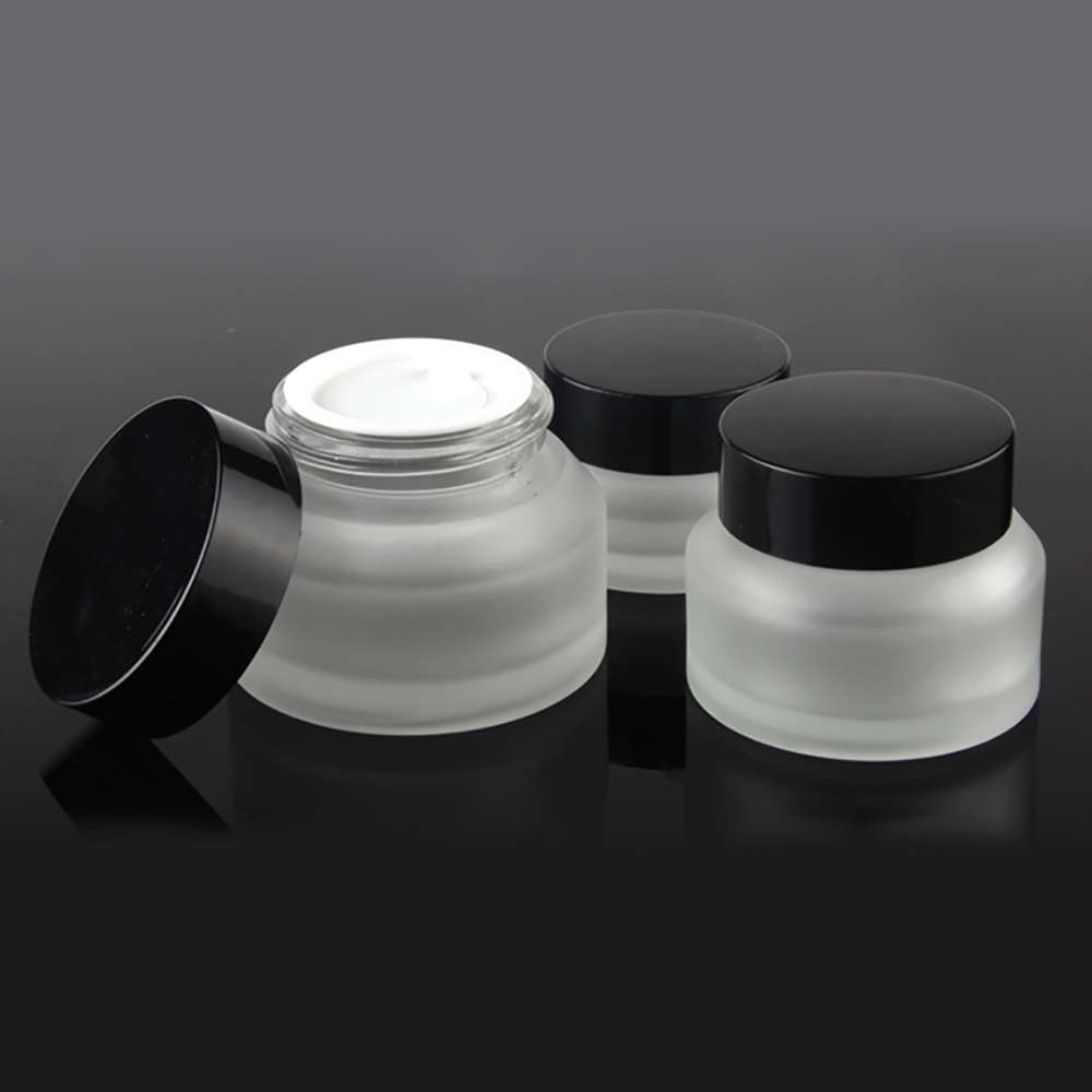 Wholesale 20g 30g 50g Empty Facial Frosted Glass Cream Jar For Cosmetic
