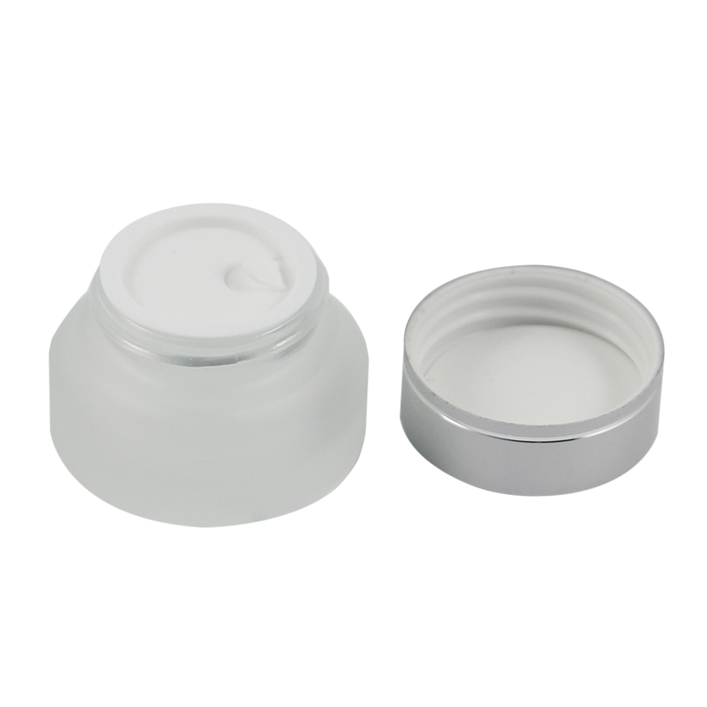 Wholesale 20g 30g 50g Empty Facial Frosted Glass Cream Jar For Cosmetic