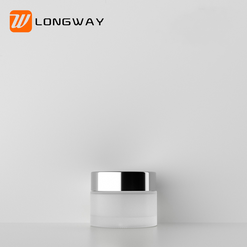 Wholesale 20g 30g 50g eye cream body scrub frosted cosmetic glass jar with lid for lip balm container packaging 50 ml 1oz