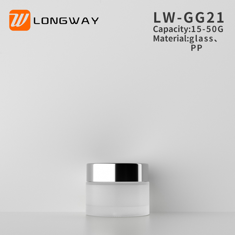 Wholesale 20g 30g 50g eye cream body scrub frosted cosmetic glass jar with lid for lip balm container packaging 50 ml 1oz
