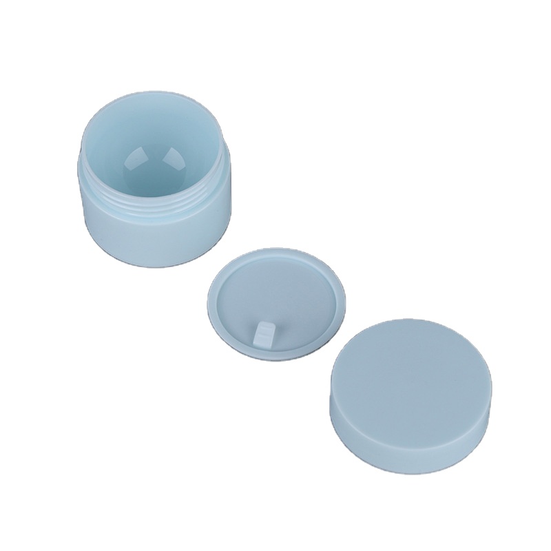 Wholesale 20g matte blue plastic cream jar
