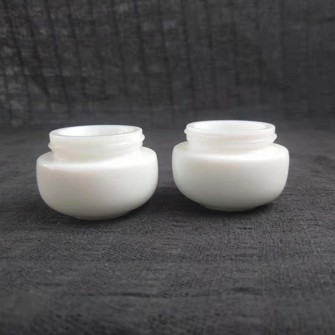 Wholesale 20g30g White Porcelain Wide mouth Split Cream Jar