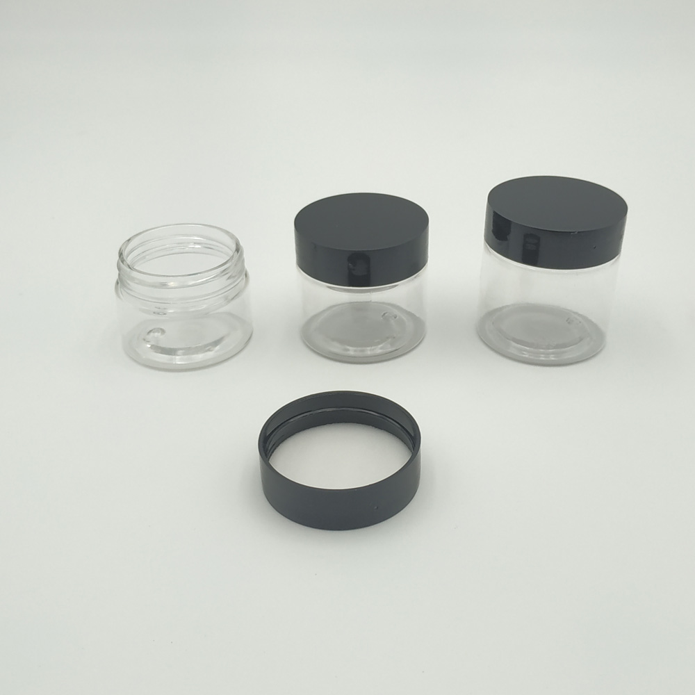Wholesale 20ml 25ml 30ml Small Clear Round PET Plastic Jars with Lid