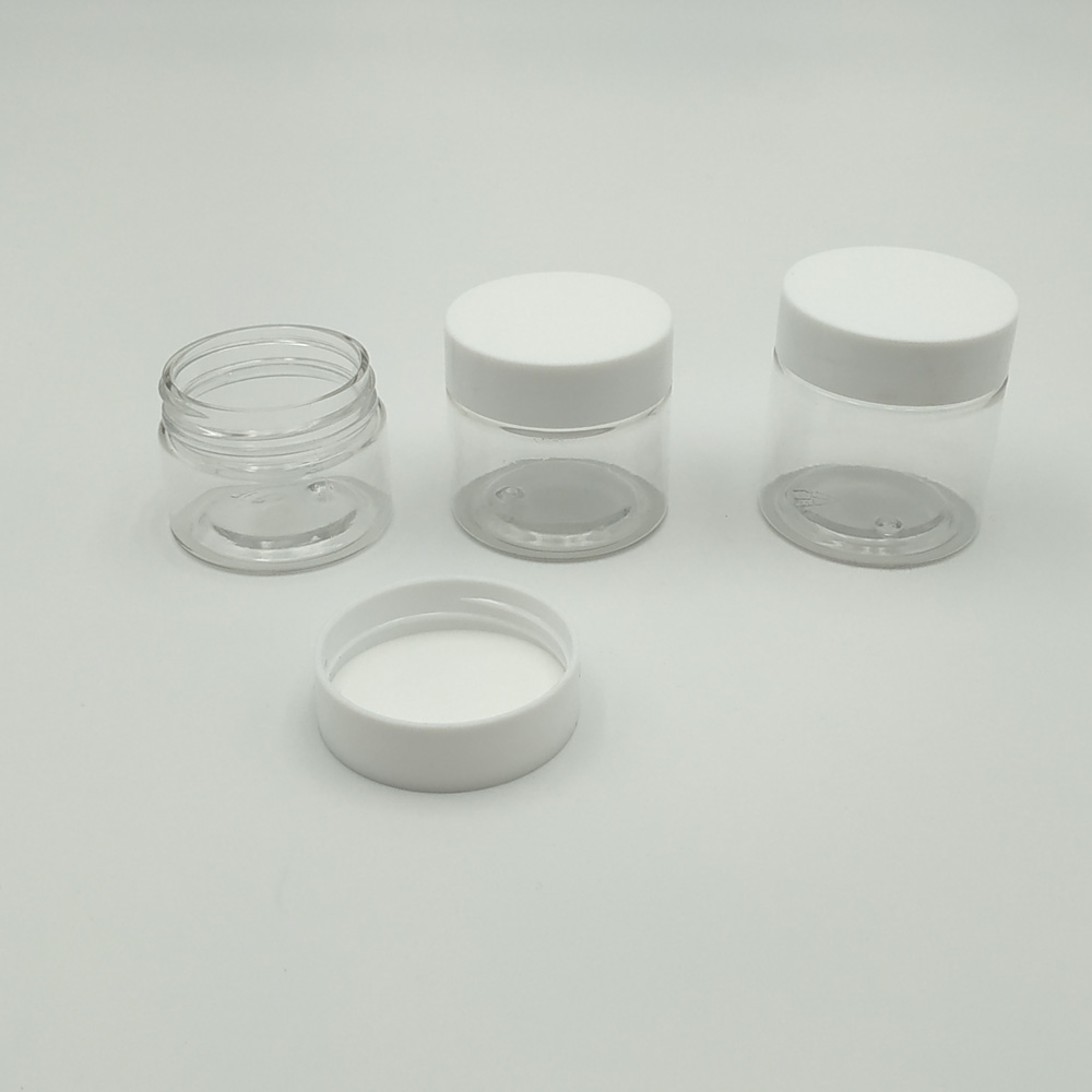 Wholesale 20ml 25ml 30ml Small Clear Round PET Plastic Jars with Lid