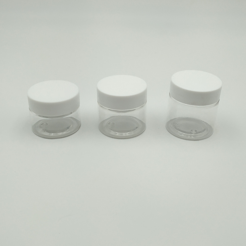 Wholesale 20ml 25ml 30ml Small Clear Round PET Plastic Jars with Lid