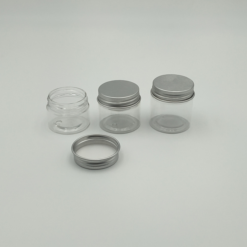 Wholesale 20ml 25ml 30ml Small Clear Round PET Plastic Jars with Lid
