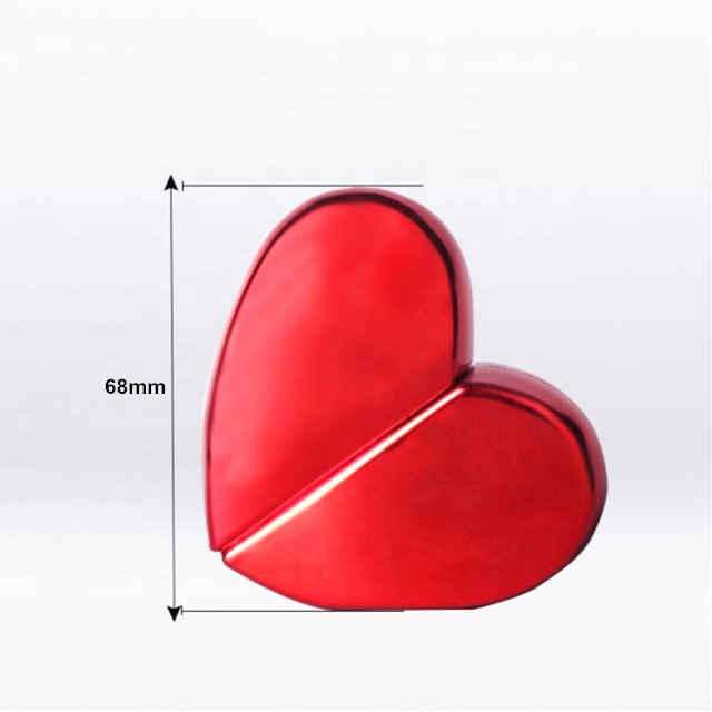 Wholesale 20ml 25ml Shining Colored Heart Shaped Glass Refill Empty Perfume Atomizer Spray Bottle