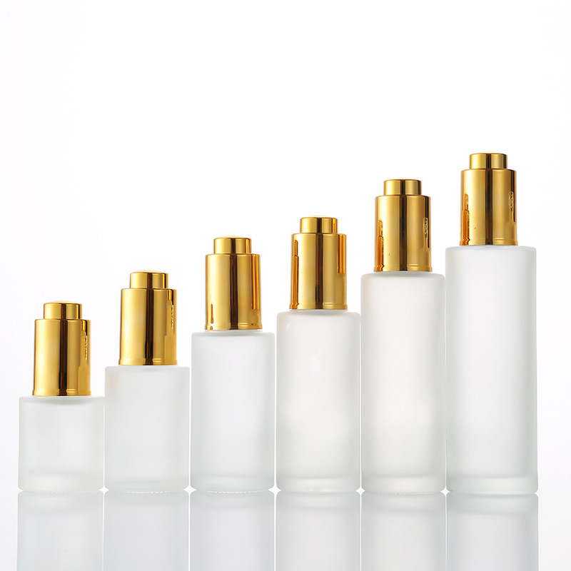 Wholesale 20ml 30ml 40ml 50ml 60ml 80ml 100ml empty clear matt glass dropper bottle for essential oil