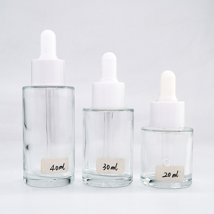 Wholesale 20ml 30ml 40ml frosted cylinder dropper bottle with white dropper for oil packaging in stock