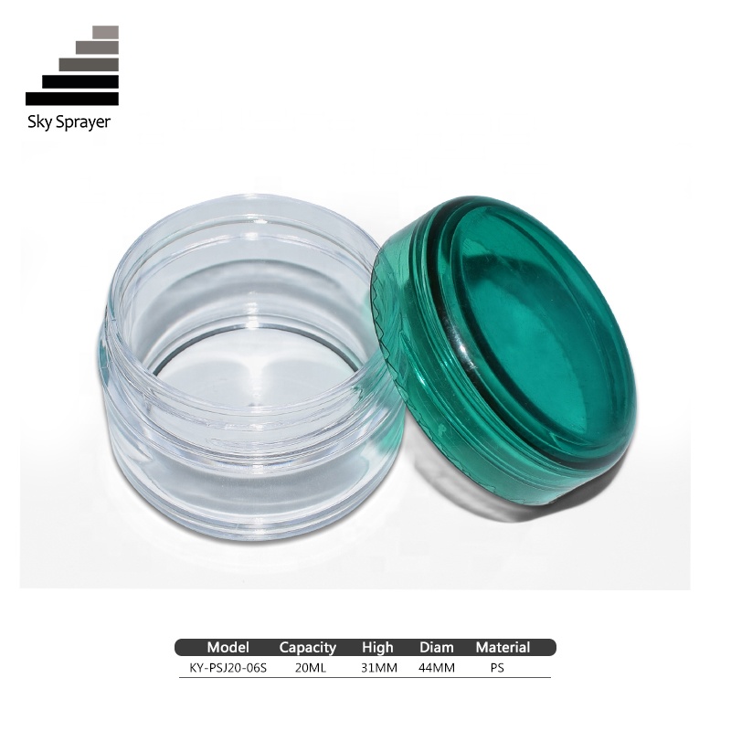 Wholesale 20ml Green Lid Double Wall Airless Cream Cosmetic Jars