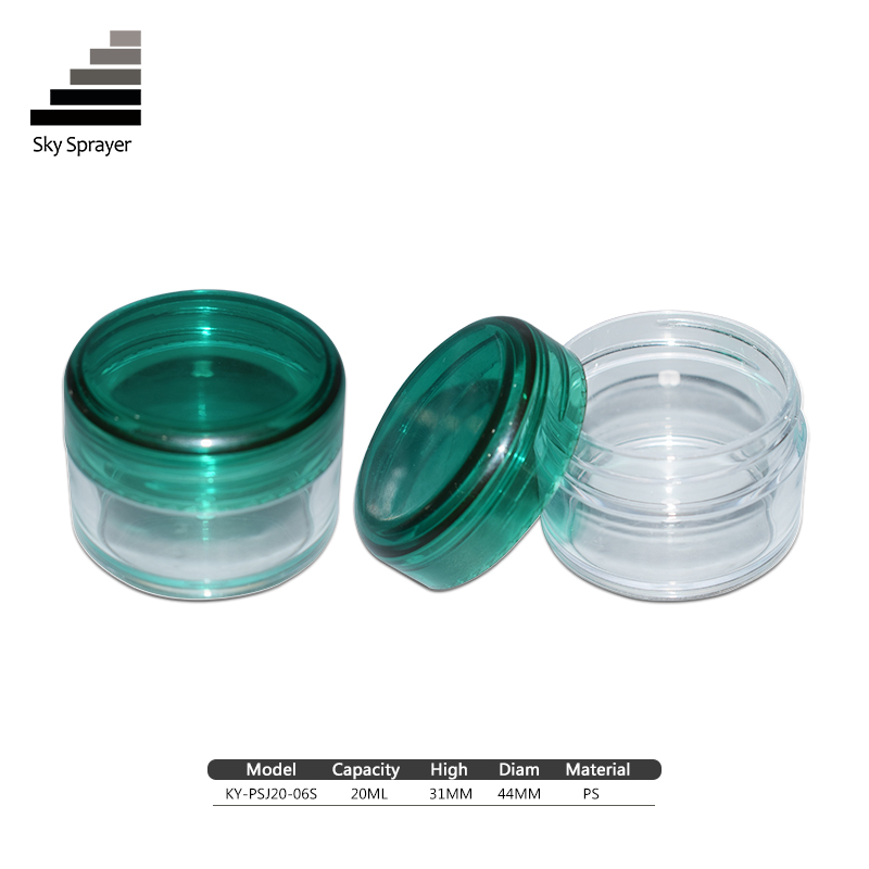 Wholesale 20ml Green Lid Double Wall Airless Cream Cosmetic Jars