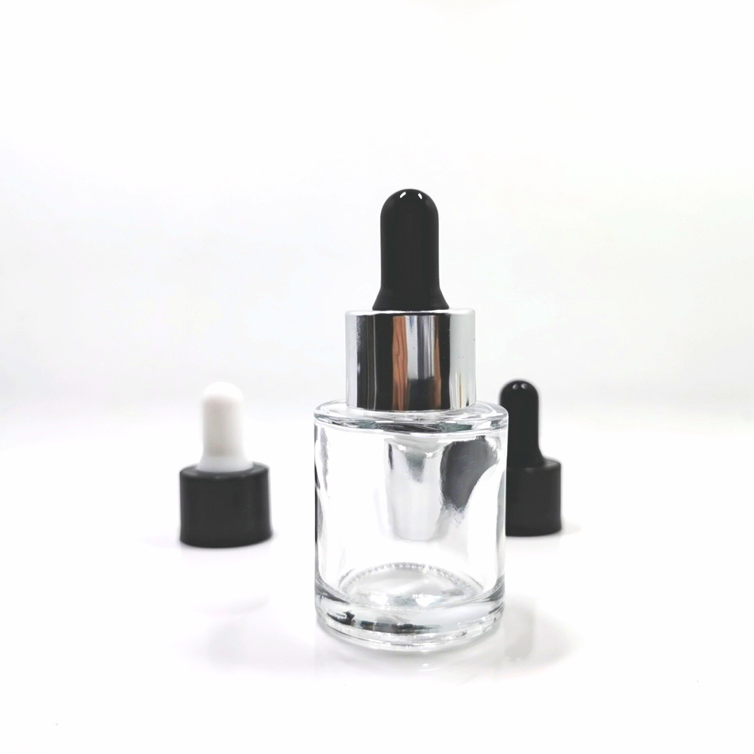Wholesale 20ml clear glass dropper bottle with white dropper for essence oil bottles with good price