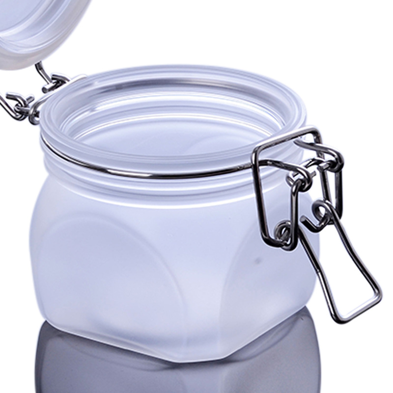 Wholesale 220ml round PET easy to clean lock lid jar storage container for home