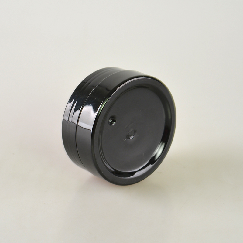 Wholesale 250g recycled black round plastic pet cosmetics jars for cosmetics