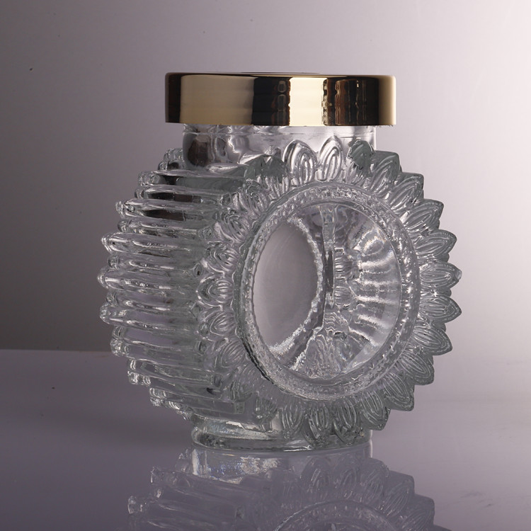 Wholesale 250ml 300ml 500ml Storage Bottles Glass Luxury Jar