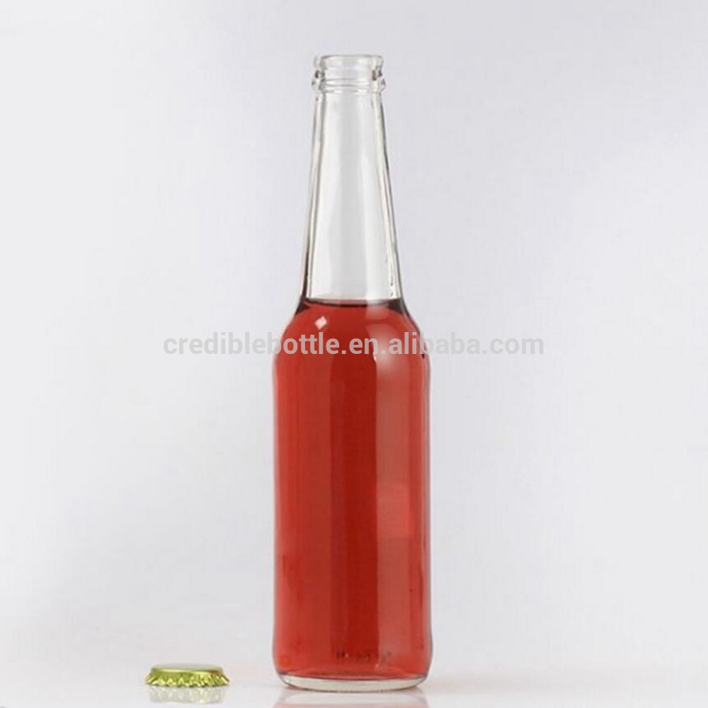 Wholesale 250ml 330ml Amber glass beer bottle beverage bottle