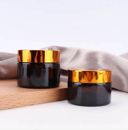 Wholesale 250ml 500ml 750ml black round screw top smell proof wide mouth storage stash glass jars