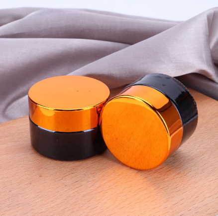 Wholesale 250ml 500ml 750ml black round screw top smell proof wide mouth storage stash glass jars