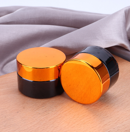 Wholesale 250ml 500ml 750ml black round screw top smell proof wide mouth storage stash glass jars