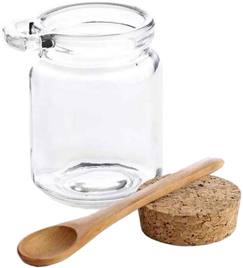 Wholesale 250ml 8.5oz Empty Glass Favor Candy Spice Jars With Cork Lids
