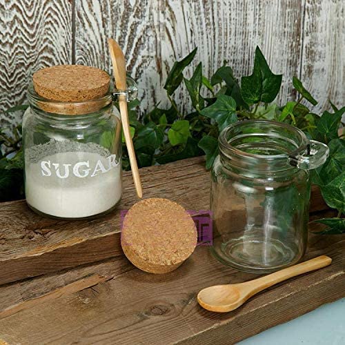Wholesale 250ml 8.5oz Empty Glass Favor Candy Spice Jars With Cork Lids