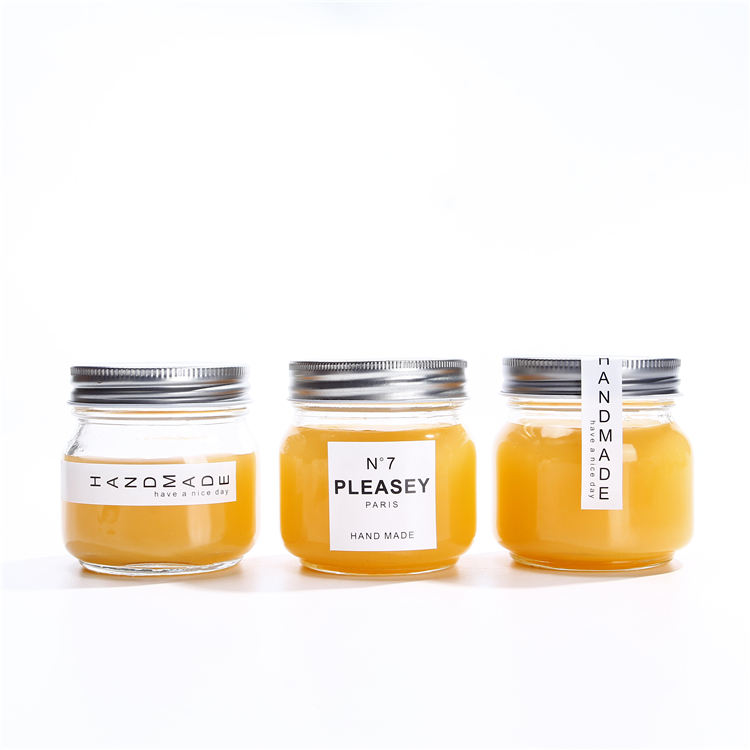 Wholesale 250ml 8oz Glass Honey Jam Jar For Food Storage With Metal Lid
