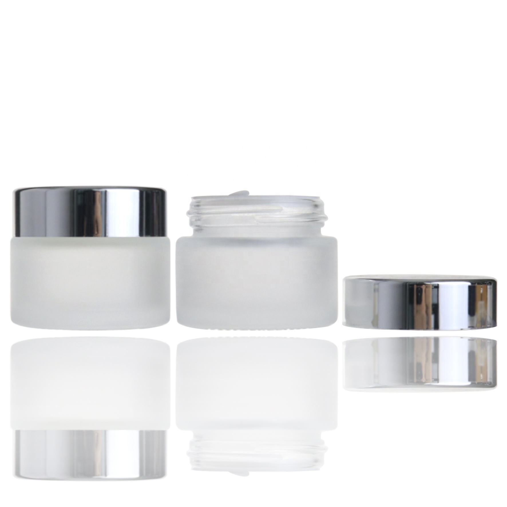 Wholesale 25g frosted matte kaca jar for lontion cream