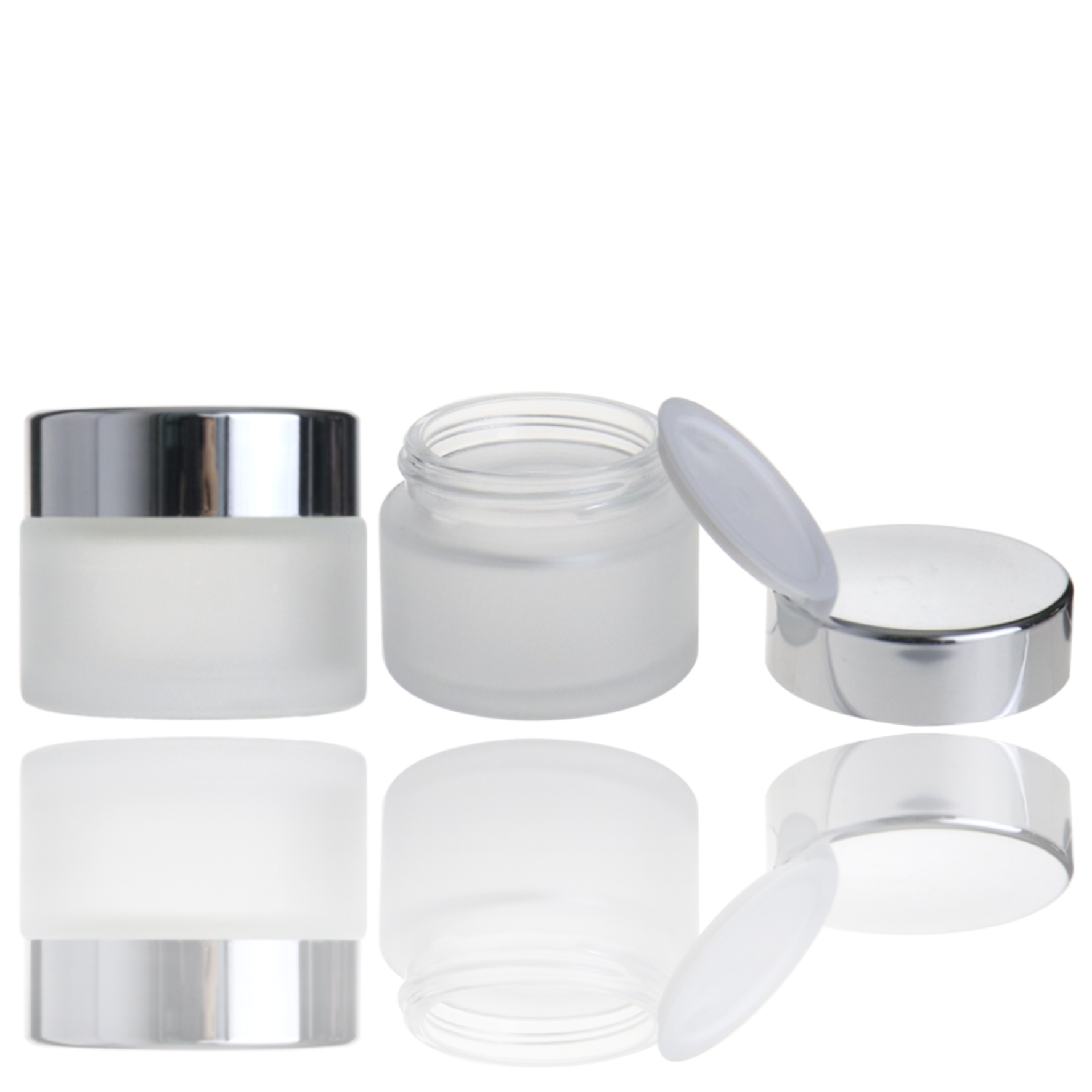 Wholesale 25g frosted matte kaca jar for lontion cream