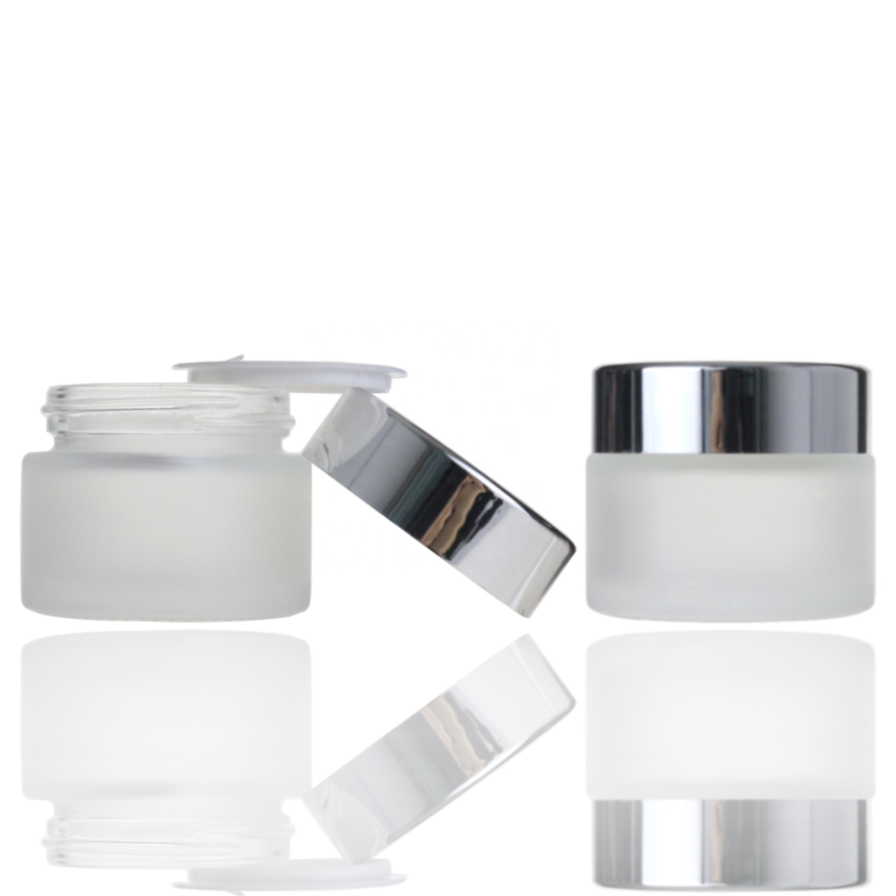 Wholesale 25g frosted matte kaca jar for lontion cream