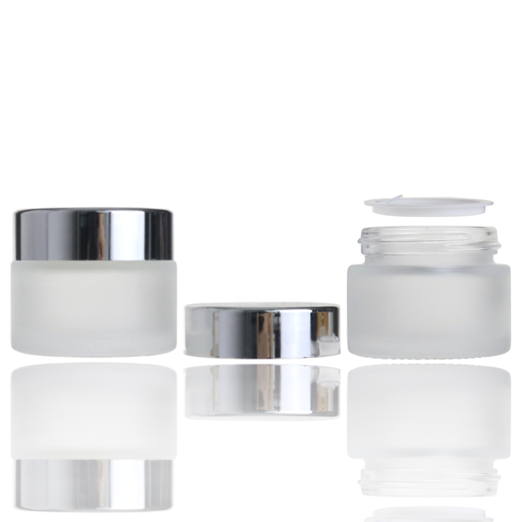 Wholesale 25g frosted matte kaca jar for lontion cream
