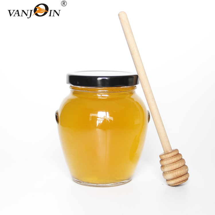 Wholesale 25ml-500ml round shape glass jar for honey jam jelly with metal lid