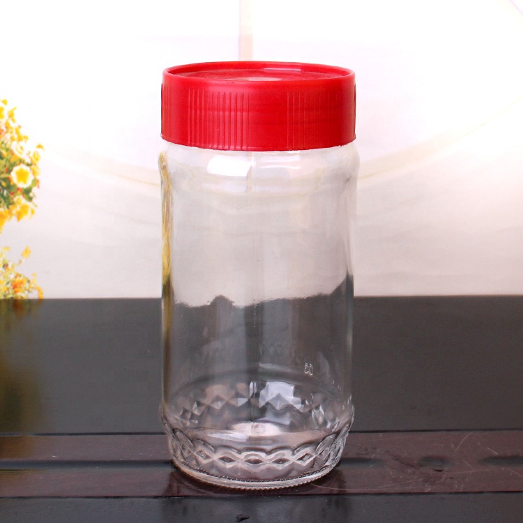 Wholesale 26oz 800ml wide mouth clear kitchen food glass storage jar with screw lid