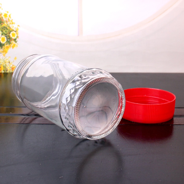 Wholesale 26oz 800ml wide mouth clear kitchen food glass storage jar with screw lid
