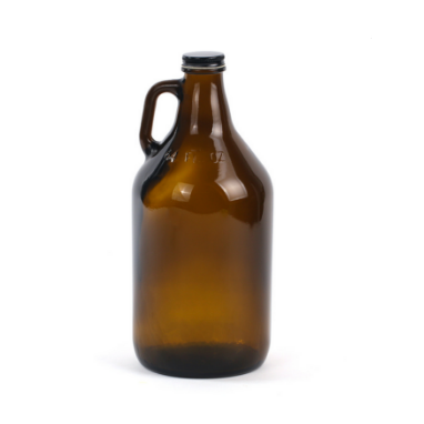 Wholesale 2L 66oz Amber Glass Beer Growler California Bottle Manufacturer In Stock