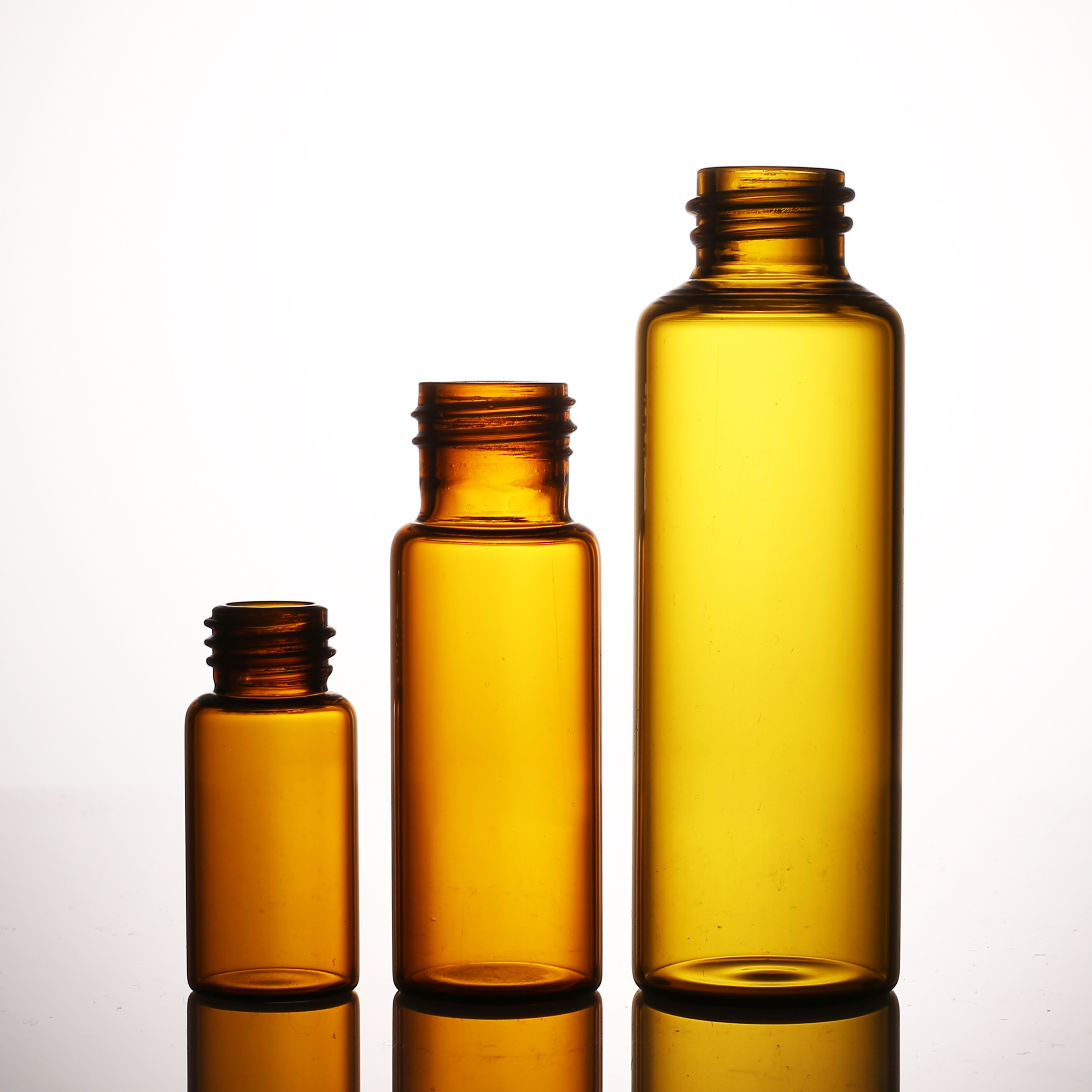 Wholesale 2ml 5ml Clear small glass vials with lids 2ml 5ml amber glass bottle with Screw Cap