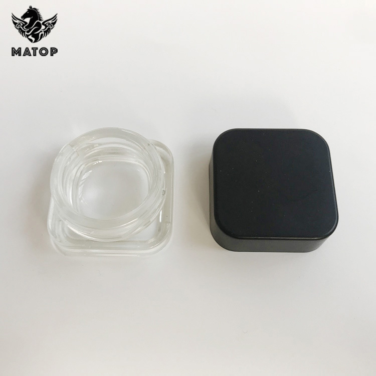 Wholesale 3 5 7 9ml child proof square concentrate glass jar