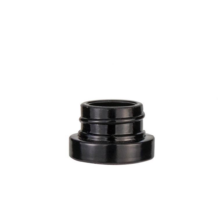 Wholesale 3 G 5G 7 G Smooth Black Child Proof CBD Glass Weed Pots Child Resist Caps Glass Jars With Private Label Printing