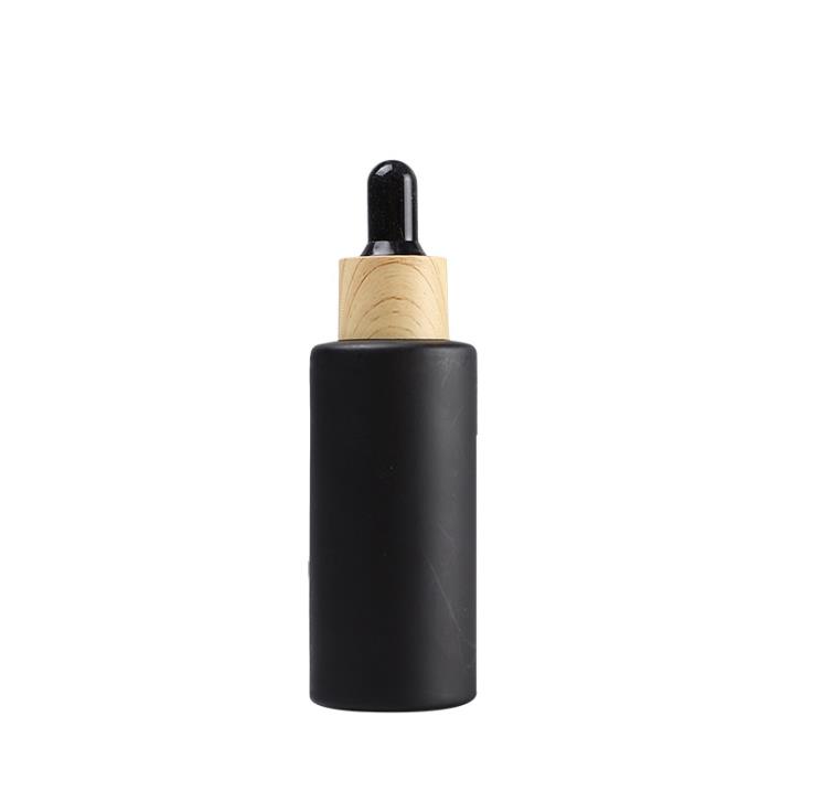 Wholesale 30 50 60 100 120 150 ml empty serum oil cosmetic packaging round frosted glass bottle with dropper