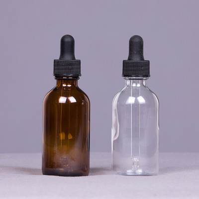 Wholesale 30 60 125Ml Transparent Brown Glass Dropper Bottle Essential Oil Dropper Bottle
