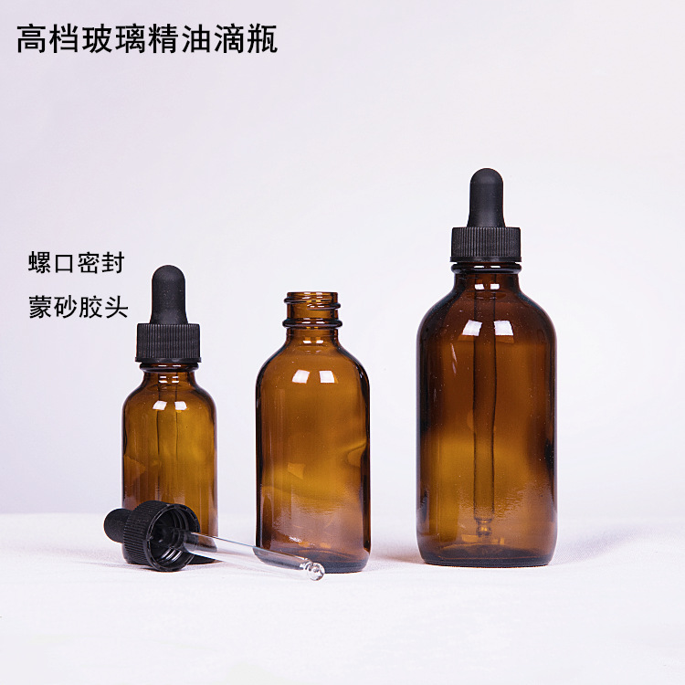 Wholesale 30 60 125Ml Transparent Brown Glass Dropper Bottle Essential Oil Dropper Bottle