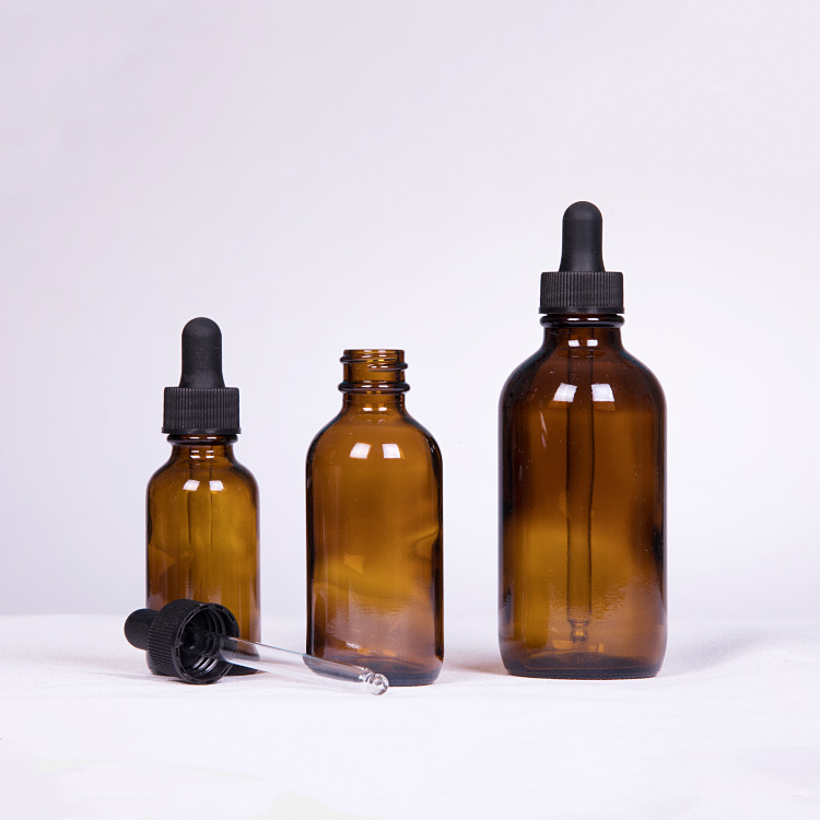 Wholesale 30 60 125Ml Transparent Brown Glass Dropper Bottle Essential Oil Dropper Bottle