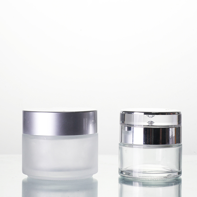 Wholesale 30 ml 50 ml Empty Cosmetic Cream Glass Jars With Screw Lids For Lotion Container