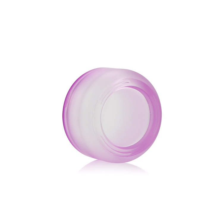 Wholesale 30 ml 50 ml empty gradient purple color cosmetic cream glass jars with screw lids for lotion container