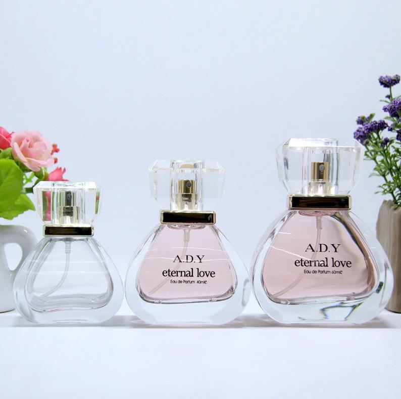 Wholesale 30 ml 50ml Clear Black China Empty Flacon Frosted Glass Perfume Bottle