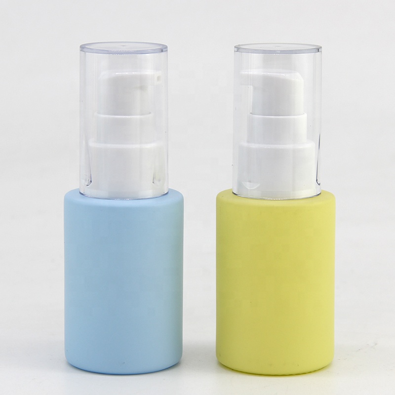 Wholesale 30 ml dropper glass bottle with 6 color pink purple yellow green peach blue for essential oil perfume