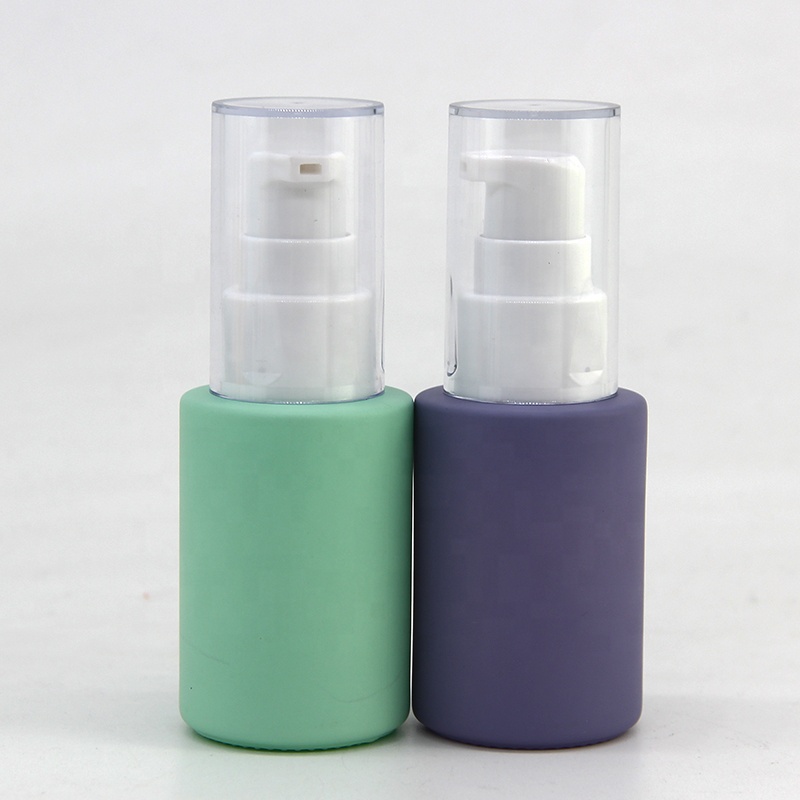 Wholesale 30 ml dropper glass bottle with 6 color pink purple yellow green peach blue for essential oil perfume