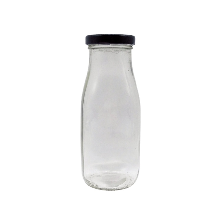 Wholesale 300ml 10oz clear glass bottle for milk coffee kombucha tea