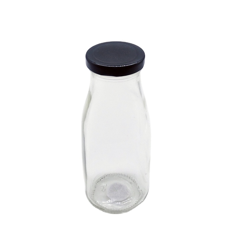Wholesale 300ml 10oz clear glass bottle for milk coffee kombucha tea