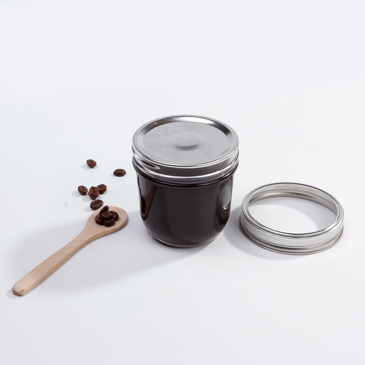 Wholesale 300ml Round Shape Glass Jar For Honey Jam Jelly With Metal Lids