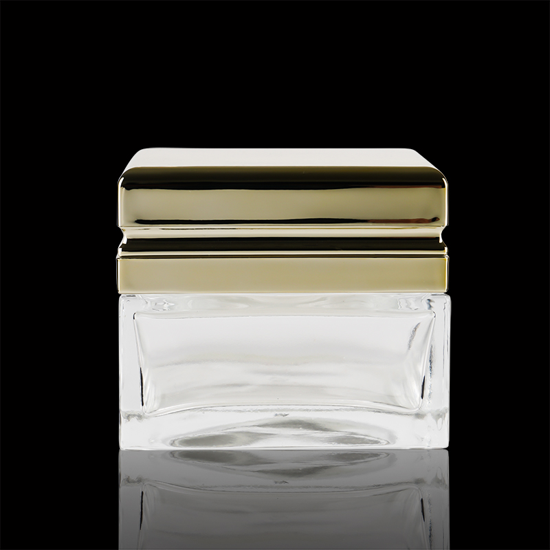 Wholesale 30Ml 50Ml Clear Empty Clear Custom Luxury Body Cream Luxury Cosmetic Glass Jar For Sale